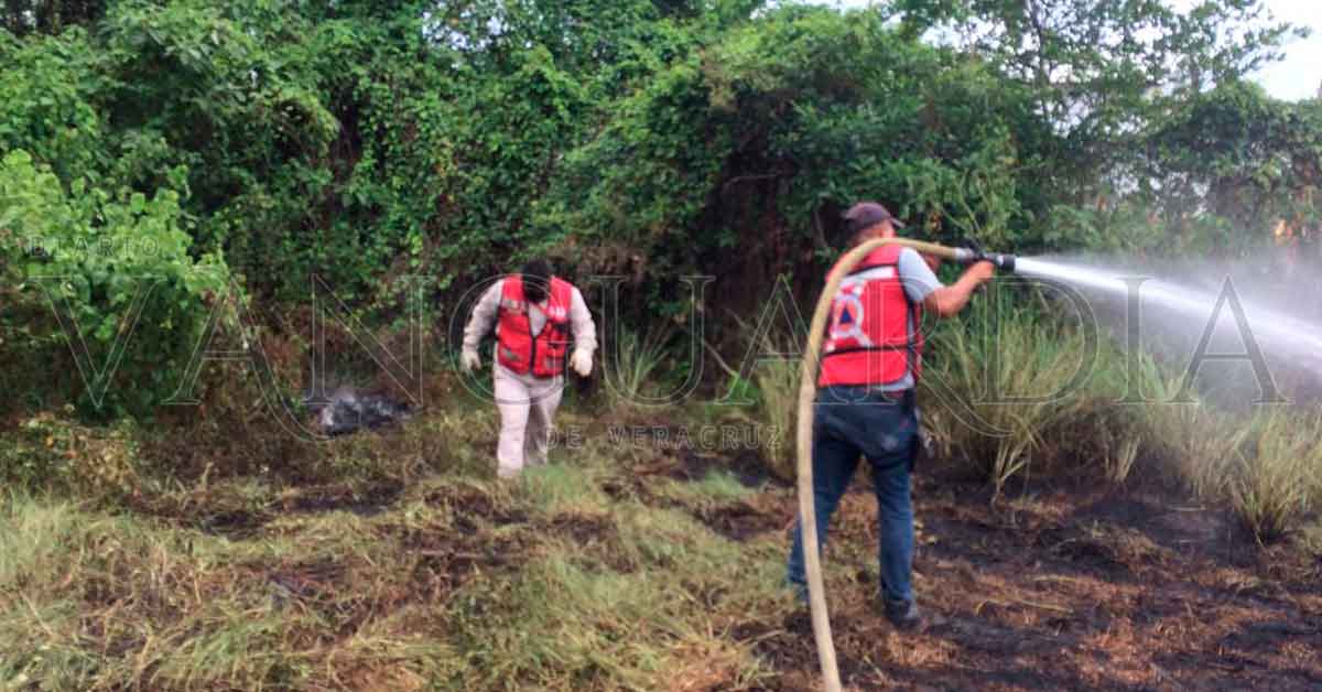 Botellas de cristal ocasionan un conato de incendio, en Cerro Azul  